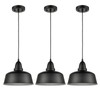 TENGIANTS Matte Black Pendant Light 3 Pack Industrial Pendant Lighting