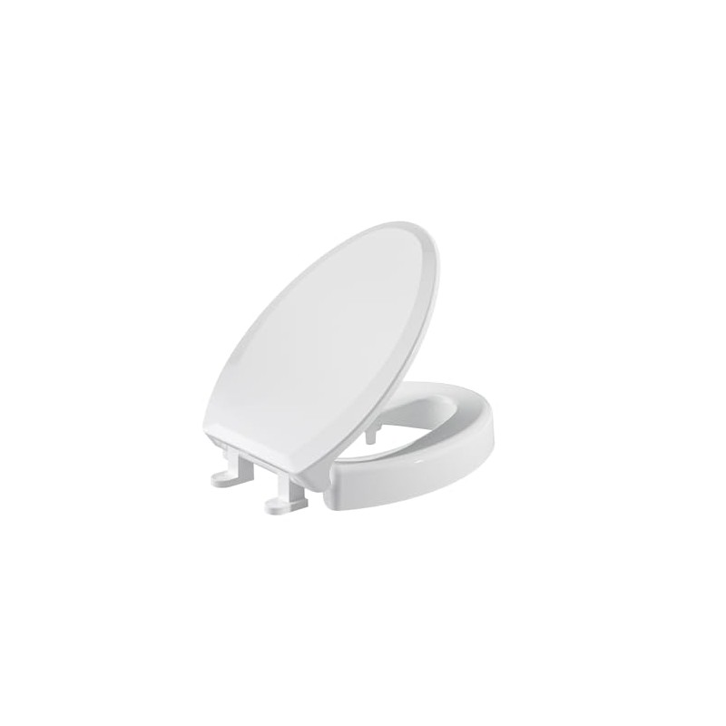 SAMODRA Raised Toilet Seat Riser, White, 3 Inch High Elevated