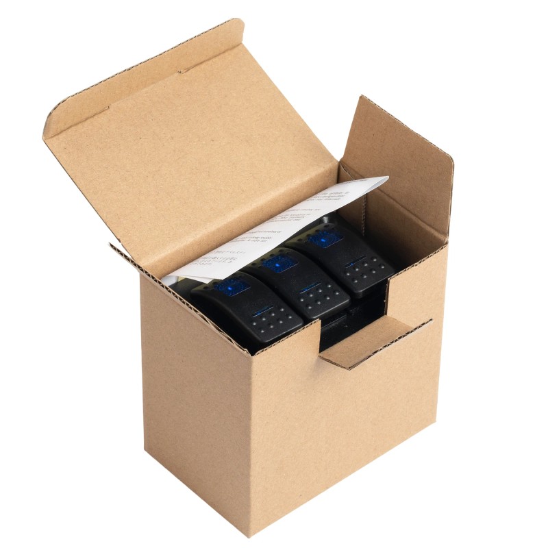 20A 12VDC 3 Gang Marine Rocker Switch Waterproof 3 Gang