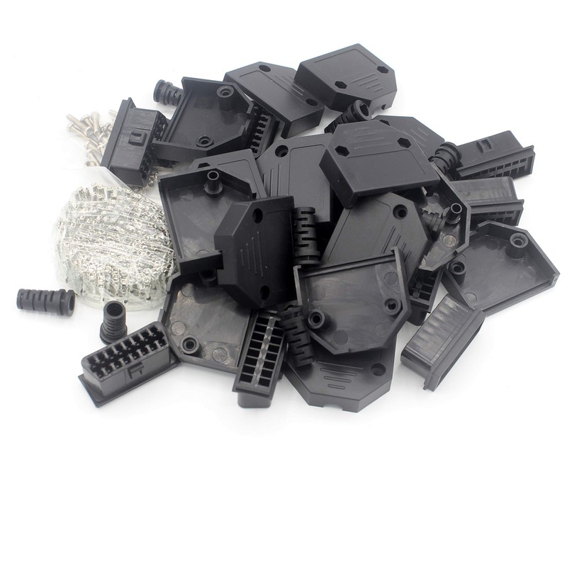 LoongGate OBD II Buchse 16 Pin Verdrahtungsstecker Adapter für OBD2