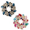 TYXHXTF 2PCS Brooch Pins, Rhinestone Brooches, Corsage Brooch, Elegant Flower