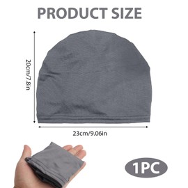 Annlpoy Bonnet Sleep Cap Cotton and Bamboo, The Ideal Chemo Headwear and Chemo Hat for Hair Loss Due to Chemotherapy, gray