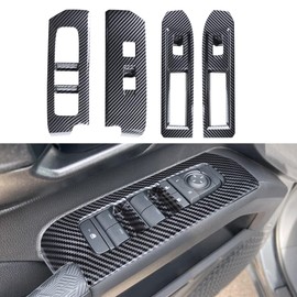 INTGET Gear Shift Panel Cover for 2024 2025 Toyota Tacoma Accessories ABS Plastic Interior Decoration for Tacoma SR/SR5/TRD PreRunner/Sport/Off-Road (Carbon Fiber Style, Window Lift Panel Cover)