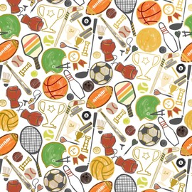 Jillson Roberts Gift Wrap, Sports Time, Half Ream 417 feet x 24 inches