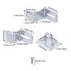 Zythrem 2 Pcs Right Angle Padlock Hasp, 304 Stainless Steel