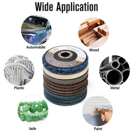 TINVHY 50-Pack 4.5 Inch Flap Discs Sanding Grinding Wheels for Angle Grinder 80 Grit T29 Aluminum Oxide Abrasives, Grinder Disc, Blue