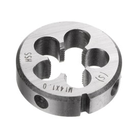 uxcell Round Threading Dies, Metric M14 x 1 Thread (Right Hand), High Speed Steel (HSS) Screw Cutting Die Repair Tool