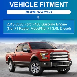 DOLKSN Engine Splash Shield Under Diaper Compatible with 2015-2020 Ford F150 Gasoline Engine (Not Fit Raptor Model/Not Fit 3.0L Diesel) Rplace# ML3Z-7222-D