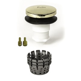 PF0936-PB Toe Touch (Tip Toe, Foot Actuated) Bath Tub/Bathtub Drain Stopper Includes 3/8" and 5/16" Fittings
