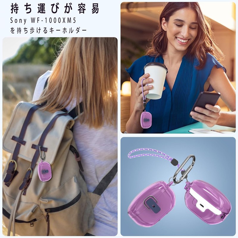 Secure Lock Clear Case for Sony WF-1000XM5 (2023) TPU Super