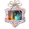NEONBLOND Christmas Ornament P Characters, Letter Color fire Red White