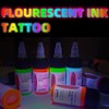 SUANGL UV Fluorescent Tattoo Ink Set, 8 Colors, 0.65fl oz