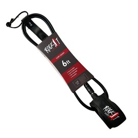 Rock It Surf Premium Surfboard Leash, 6ft & 8ft Surf Board Leashes, 7mm Legrope Strap for Shortboard or Longboard Made with Recycled Materials, Extra Strength Velcro & Stainless Swivels (8ft)