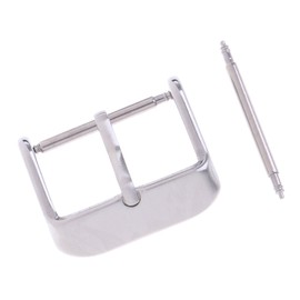Baoblaze Silver Polished Shoulders Clasp Tongue Buckle Watch Band Accessories Silver 12 mm