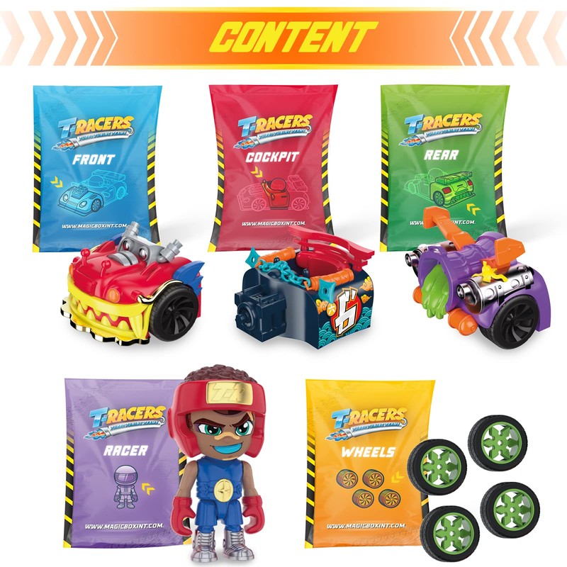 T-Racers Fire&Ice Series - Car and Pilot Surprise Collectable, Partially