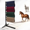 Noliven 8-Tier Portable Saddle Pad Rack with Stand for Horse