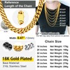 Thick Gold Chain Necklace 18inch Chain Choker Cuban Link Chain