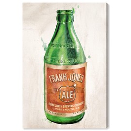 Wynwood Studio Drinks and Spirits Wall Art Canvas Prints 'Frank Jones Ale' Beer Home Décor, 16" x 24", Green, Brown