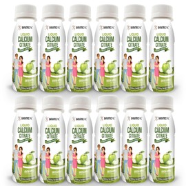 BariatricPal 1200mg Calcium Citrate Sugar-Free Liquid Shots - Green Apple (12-Pack)