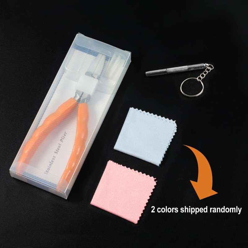 SPEEDWOX 6" Flat Stainless Steel Eyeglass Repair Pliers with Screwdriver