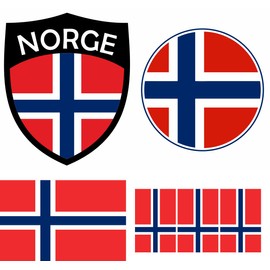 Norway Iron-On Crest Transfer Iron-On Iron-On 6 Pieces Garments T-Shirt Iron-On Motif - 6B
