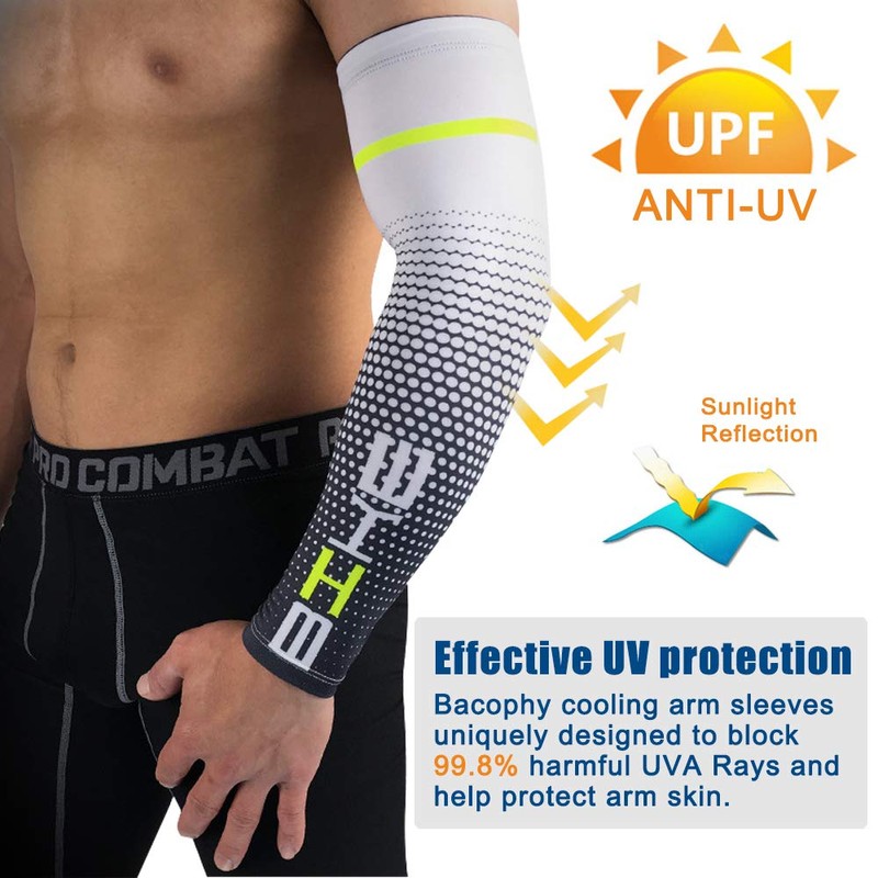 2 pares de mangas para brazos, protección UV, enfriamiento, para