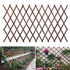 Expandable Garden Trellis, 38" x 89" Large Wooden Lattice Fence Wall Panel Lattice Trellis for Climbing Plants Outdoor Ivy Vine Rose Clematis for Garden Patio Room Decor (1)