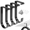QWORK Bike Hooks for Garage Ceiling Mount Rack, 4 Pack