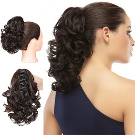 Gewellte Klaue Clip auf Pferdeschwanz Haarverlängerungen Lockiger Clip in Pferdeschwanz Verlängerung Kiefer Clip Pferdeschwanz Haarteile für Frauen Mädchen Fake