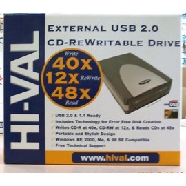 Hi-Val 40x12x48 External USB 2.0 CD-Rewritable Drive
