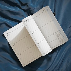 KaKa Dragon Calendar 2025-2026 Weekly Planner, German Language, Appointment Planner, A5 Book Calendar Agenda for Teachers, Students, Office, 18 Months, July 2025 - December 2026, 1 Week 2 Pages (Blue)