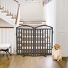 Malier Metal Freestanding Dog Gates with Door, 32'' Height Outdoor
