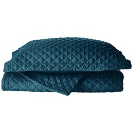 Tribeca Living BRISQUILTQUTE Brisbane Oversized Quilt Set, Queen, Teal