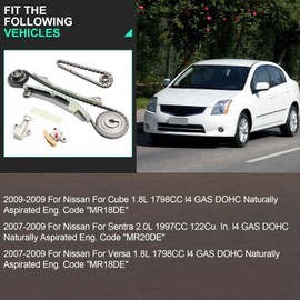 Timing Chain Kit For 2009 For Nissan For Cube,2007 2008 2009 For Nissan For Sentra,2007 2008 2009 For Nissan For Versa 1.8L 2.0L DOHC MR20DE