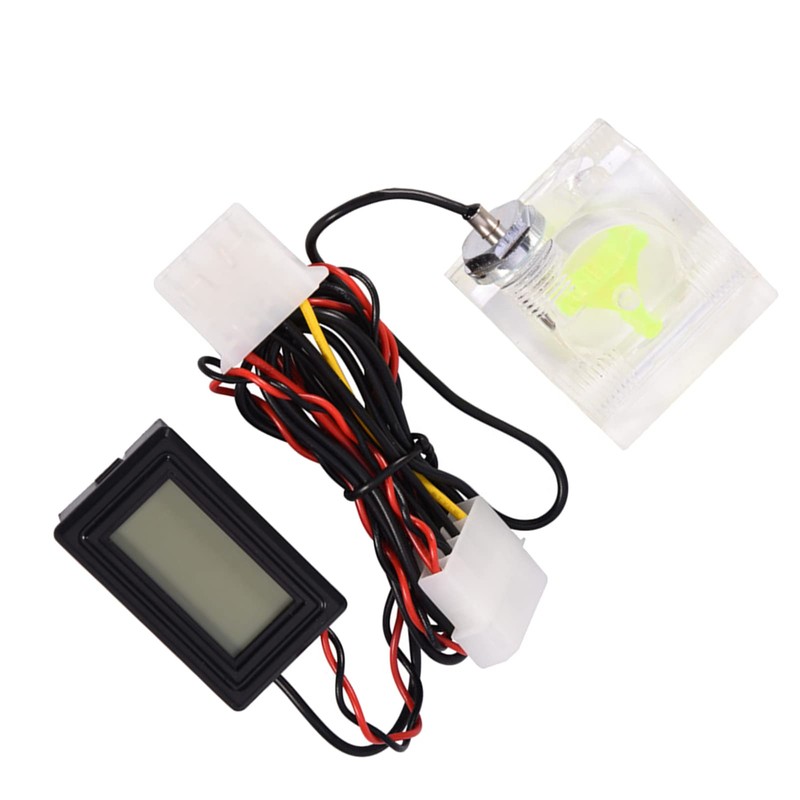 G1 4 Inline Pc Water Cooling Flow Meter Temperature Flow