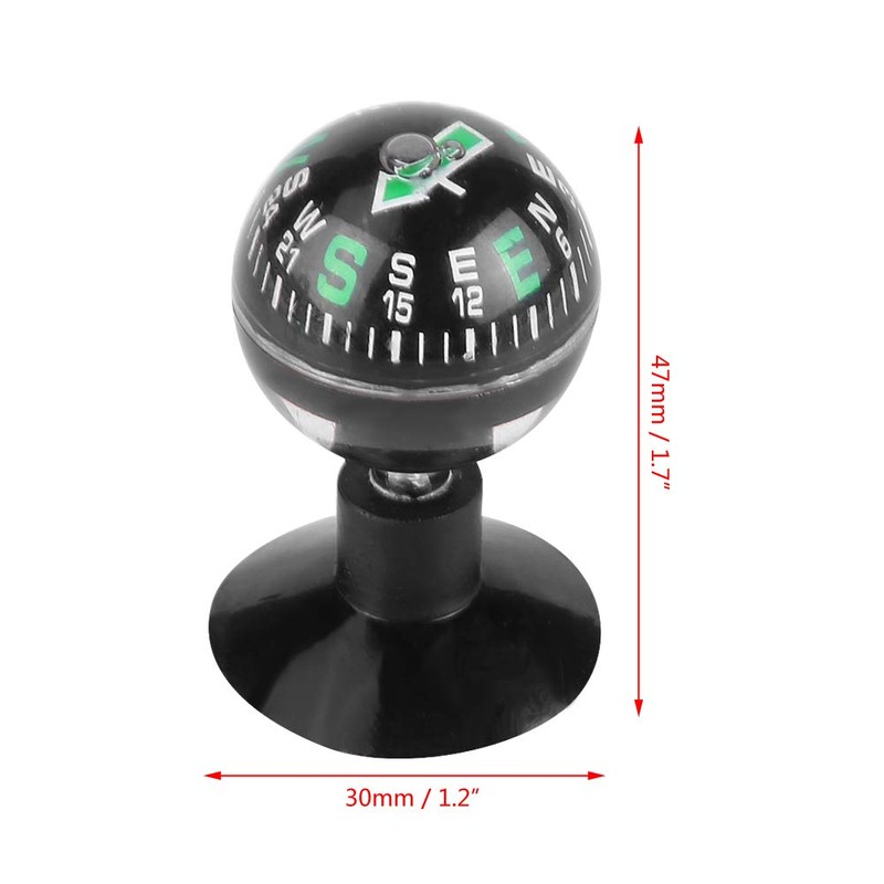 Qiilu Compass Car Boat Marine Mini Outdoor Compass Camping Navigation