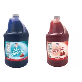 Slushee USA 2 Flavor Half Case Blue Raspberry/Stra