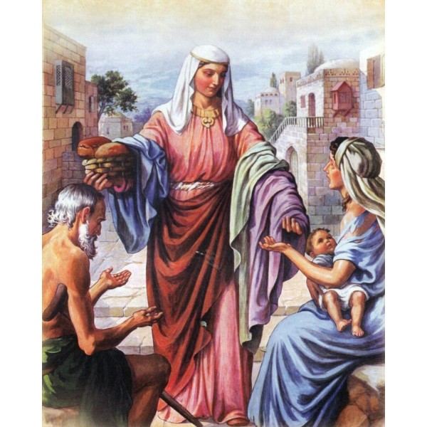 Peter Raises Dorcas - Acts 9:32-42 - 8" x 10"