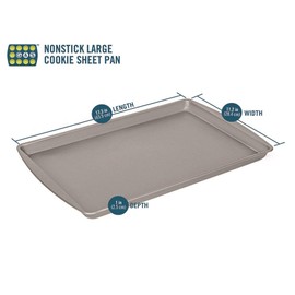 G & S Metal Products Company OvenStuff Nonstick Large Cookie Sheet Pan, Set of 2, grey