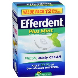 ON CONTAINER EFFERDENT PLUS MINT TABLET 90CT