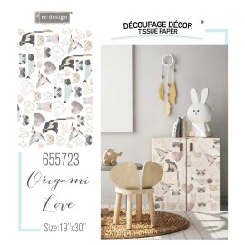 Redesign with Prima Origami Love | Décor Decoupage Tissue | Redesign with Prima 19"x30" Mulberry