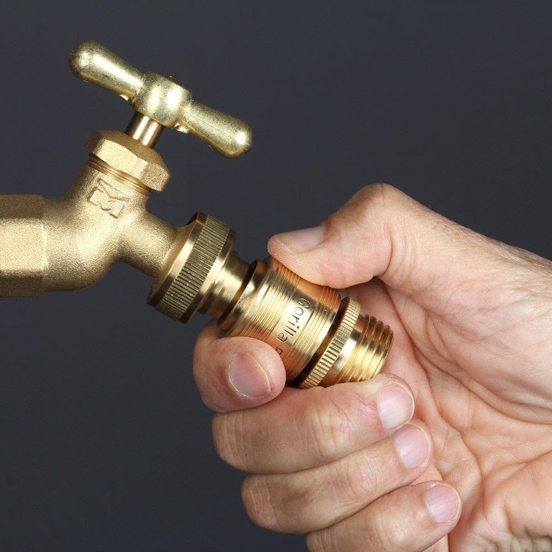 Garden Hose Quick Connect Fittings ¾ Inch GHT Solid Brass