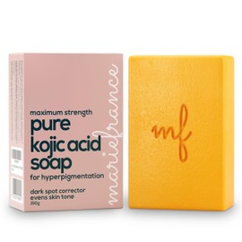 Pure Kojic Acid Soap Bar for Hyperpigmentation and Dark Spots - Dark Spot Remover for Face and Body - For Women with Medium to Dark Skin - Original, Natural & Fragrance Free - 5.3 oz by Marie France
