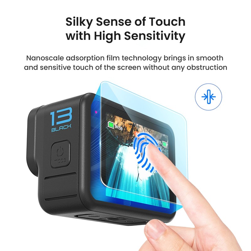 Aovee Silicone Protective Case Cover,Screen and Lens Protector for GoPro