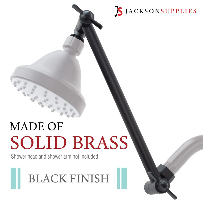 Shower Head Extension Arm by JS Jackson Supplies, Adjustable 10