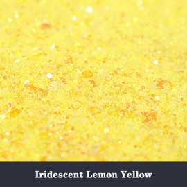 ANGXILIN Holographic Chunky Glitter, 190g/6.7oz Chunky and Fine Mixed Craft Glitter, Bulk Laser Sequin Glitter for Face Body Nail Art,Epoxy Resin Tumbler Jewelry Making Glitter (IRI Lemon Yellow)