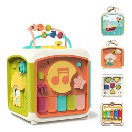 Cubo Actividades Montessoris Moon Luces Sonido Niño 0-3 Años                                                                                          