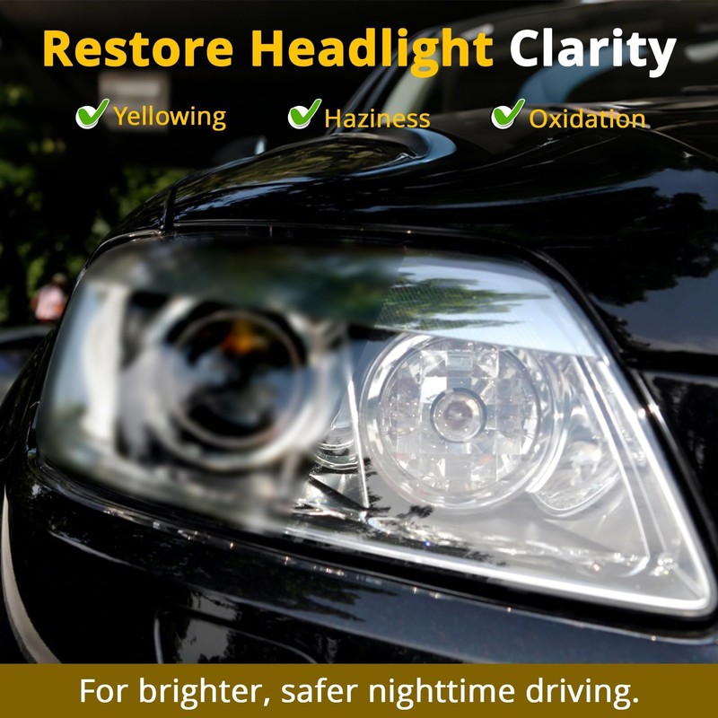 Headlight Restoration Wipes, 2-Step No Sanding Kit