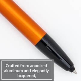 Monteverde Engage One-Touch Liquid Ink Rollerball Pen, Anodized Sunrise Orange - Retractable, Medium Point, Capless - Smooth Fountain Pen Ink with Rollerball Control