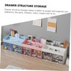 NOLITOY Desk Organizer Multi Transparent Storage Case for Stationery and